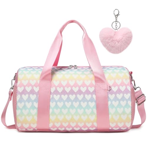 Borse Danza Borsa da Ballo Glitterato Bambina Borsa da Ginnastica Borsoni Sportiva Borse da Viaggio per Bambina Tote da Palestra