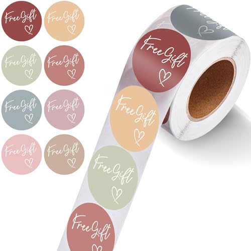 Zonon 1000-piece 1.5-inch Customer Appreciation Stickers - Self-Adhesive Round Labels for Packing, Mailing Envelopes, and Postcards(Morandi Color Background)