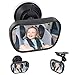 Bebé Espejo Retrovisor Coche, hicoosee Ajustable Retrovisor Coche para Silla Trasera de Bebé/Asientos de Niños Orientados Hacia Atrás Inastillable Espejo Coche Bebe con Clip y con Ventosa