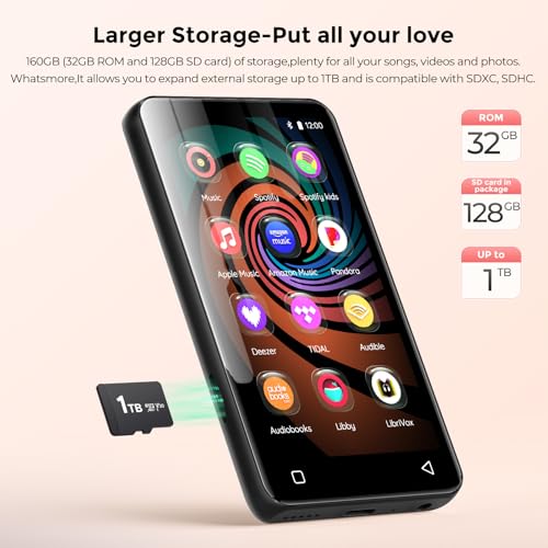 image for 160GB MP3 Player with Bluetooth and WiFi, innioasis Music Player with 