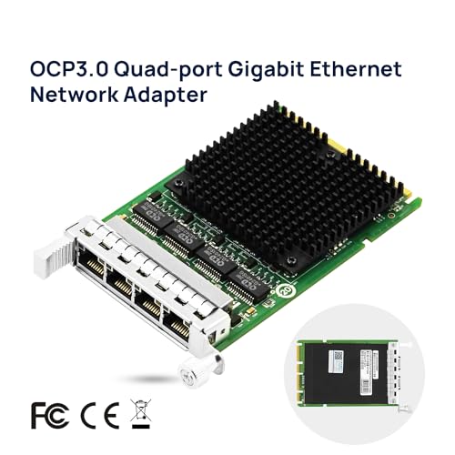 Adaptador de red Ethernet Gigabit cuadripuerto OCP3.0 (Intel I350) miniatura 4