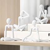 Photo Gallery xmgzq 4 statuette pensatrici decorative, per libreria, statue bianche per decorare casa, ufficio, scrivania o mensola con sculture d arte astratta, statuette da collezione in pvc per la decorazione Photo Gallery xmgzq 4 statuette pensatrici decorative, per libreria, statue bianche per decorare casa, ufficio, scrivania o mensola con sculture d arte astratta, statuette da collezione in pvc per la decorazione