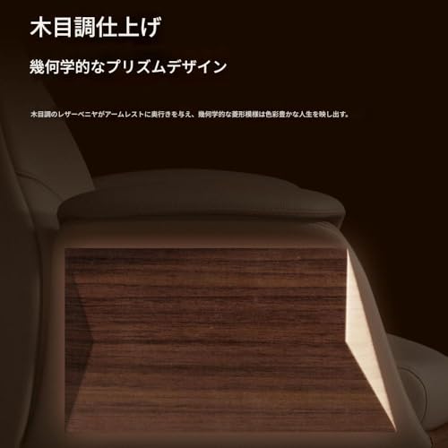 BACKOLU 高背 エグゼクティブチェア 高さ調整可能 オフィスチェア 会議室対応 快適な座り心地 柔らかいクッション (ライトグレー,ナッパレザー + 170°リクライニング) [5]