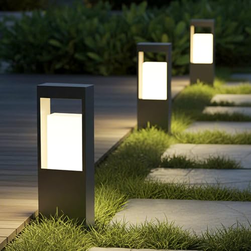 Farolas exteriores con lámparas acrílicas impermeables y cableado directo para jardín 5