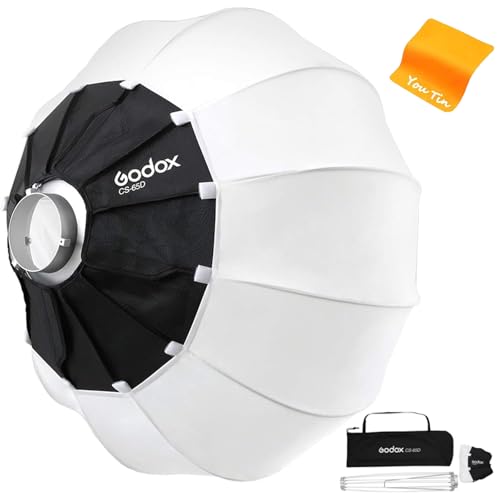 Godox CS-65D Softbox 65 cm, montaje Bowens, bolsa portátil, caja de luz para linterna, extraíble, plegable, para Studio Speedlite Monolight