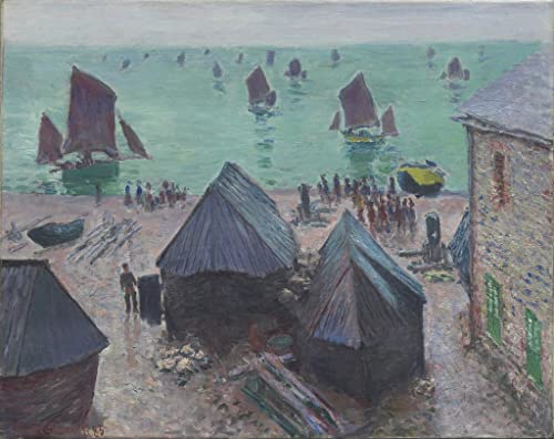 Impression d'art Claude Monet Étretat grand format pour salon élégant 60x90cm