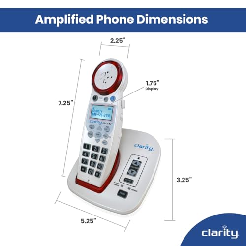 Clarity XLC3.4+ DECT 6.0 Landline Amplified Cordless Phone, Extra-Loud Ringer, Big Buttons Cordless Home Phone, Talking Caller Id & Dual Power Battery - Thumbnail 6