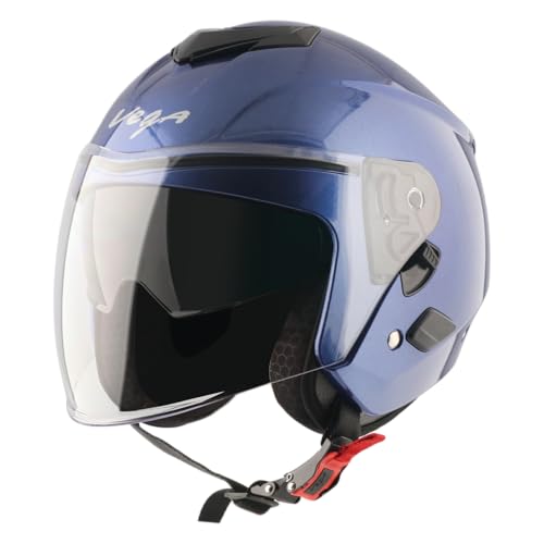 Vega VO 04 Punch Dual Visor Open Face Riding Helmet with Lightwei...