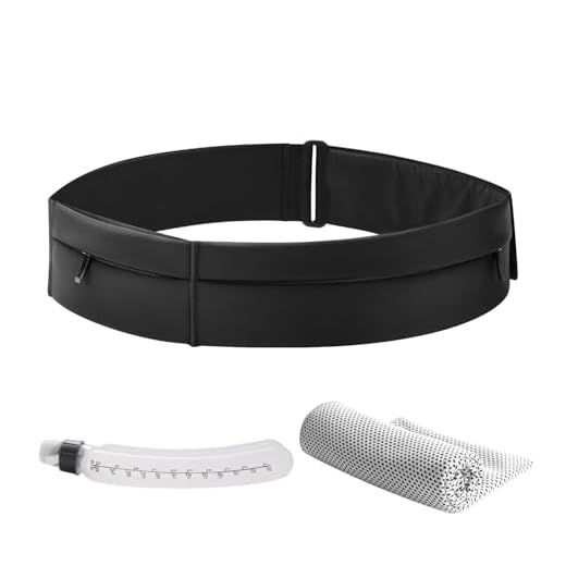 Ultimate Running Belt Bag Water Proof Fanny Pack With Bottle Holder Phone Holder For Running Hydration Belt For Man And Women Adjustable Fit For Runners Marathon Fitness Sports Gear (M Size)