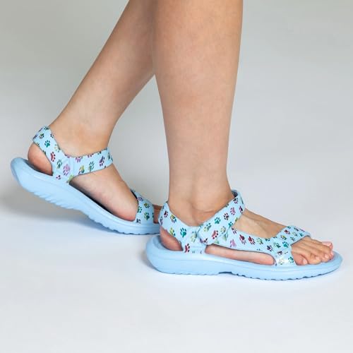 Paw Print Lightweight Anywhere Sandals Adjustable EVA Strap Water Friendly Quick Dry Walking Beach Shoes for Women4
