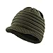 Boys Girls Fashion Winter Hat Double Knitted Cable Soft Warm Fleece Lined Daily Cap(Red)