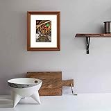 Eitida A4 Real Wood Vintage Picture Frame, Ornate Gold Beaded Inner, Passe-partout for A5 (15x21 cm) Photo, Fine Art or Document, Vertical or Horizontal Display, Brushed Dark Brown - Image 6