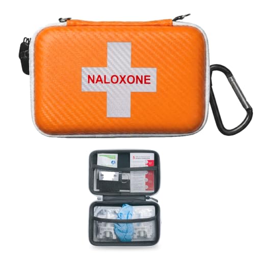 Image of Naloxone Carry Case for Opioid Overdose Kits - Protective & Water Resistant Hardshell - Holds All Naloxone Formulations Does Not Include Naloxone or Accessories (Case Size 7 inch x 4.5 inch x 2 inch) (Orange 1)