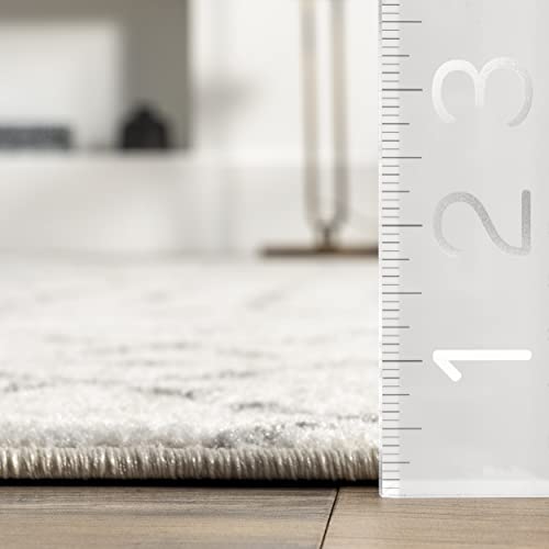 nuLOOM Moroccan Blythe Runner Rug, 61 cm x 183 cm, Grey/Off-white, 61 x 183 cm (Rectangular) - Image 2