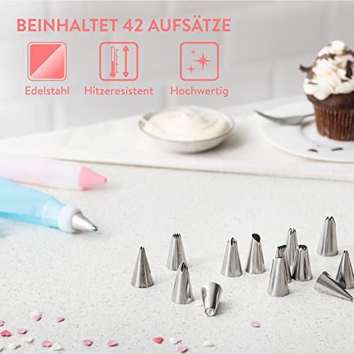 Spritzbeutel Set mit 42 Tüllen – 59-teiliges Backzubehör