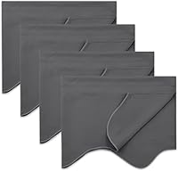 Vista 41 de NICETOWN Cortinas de cenefa para ventanas, tratamiento de ventana de granja rústica, cenefas opacas cortas para decoración de ducha/sótano/Acción