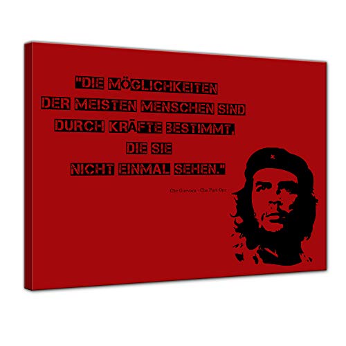 Bilderdepot24 Cuadro sobre lienzo | Las posibilidades de la mayoría de las personas (Che Guevara) en 50 x 40 cm como mural | Decoración de pared moderna | 16566