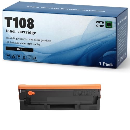T108 Toner Cartridges Replacement Compatible for Dell M1120W M1120 P1120W P1120 Printers(1 Pack Black)