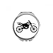 Motorcycle Mechanical Illustration Pattern Hand Compact Mirror Round Portable Pocket Glass