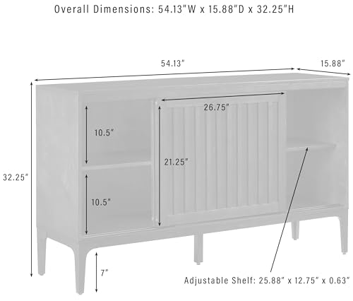 Crosley-Furniture-Asher-Mid-Century-Modern-Sideboard-Buffet-Cabinet-with-Storage-Living-Room-Credenza-Matte-Black Crosley Furniture Asher Mid Century Modern Sideboard Buffet Cabinet with Storage Living Room Credenza Matte Black