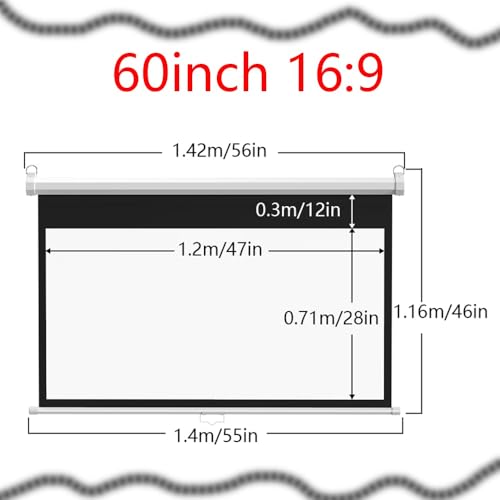 Pantalla de proyección retráctil 60 pulgadas 16:9 con bloqueo automático miniatura 7