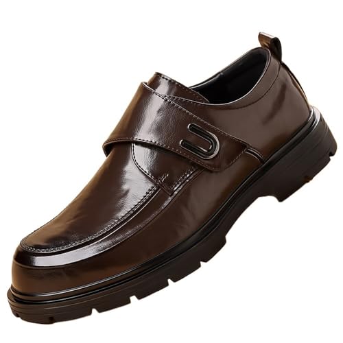 Men's British Style Business Casual Dress Shoes Spring Arrival Trendy Platform Sole Slip-On Versatile Comfortable Oxfords for Work
