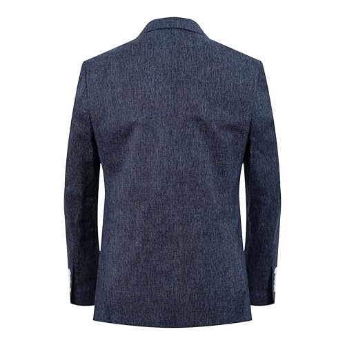 Elie Balleh Men's Solid Blazer and Sports Coat, Premium Stylish & Comfortable with Natural Stretch, Navy Large2