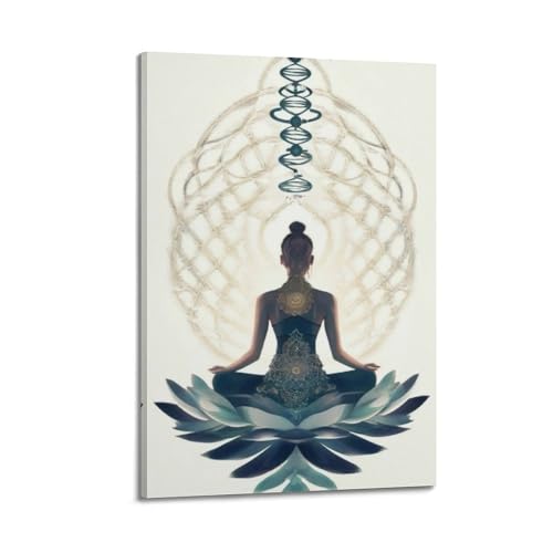 Poster de yoga moderne WIZIGM impression haute définition méditation spirituelle