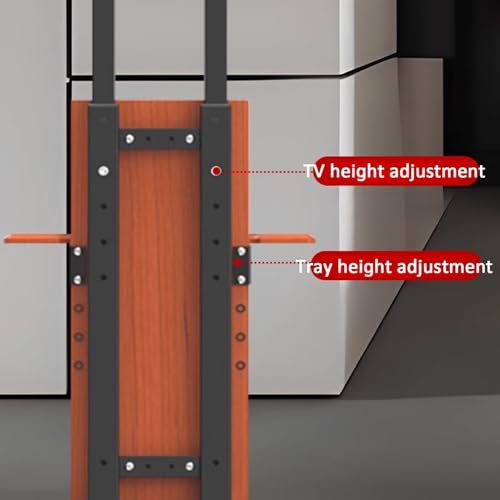 Soporte móvil ajustable para TV con ruedas y bandeja miniatura 4
