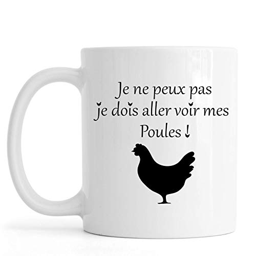 Sublimagecreations Mug Poule Humour Personnalisable ! Cadeau Humoristique pour Les Fans de gallinacées ! (Mug Classique) Cover