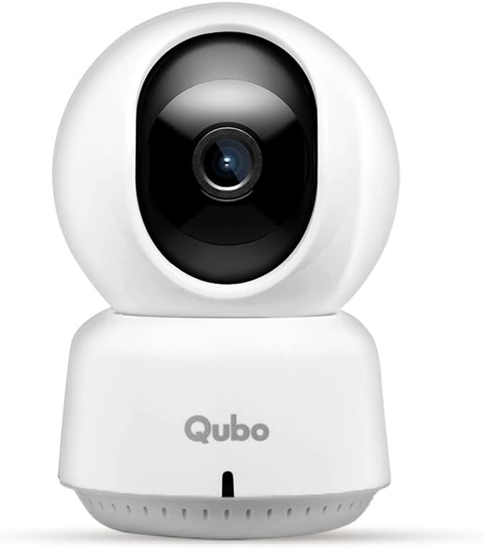 Qubo Smart 360° 2MP Wi-Fi Security Camera by Hero Group | Indoor CCTV Cam for Home | App Alerts | NightPulse Vision | SD&Cloud Storage