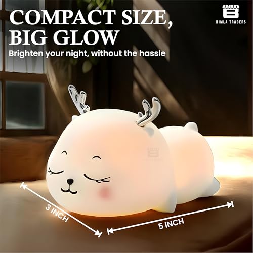 Image of Deer Night lamp for Kids, Silicone Lamp, Cute Night Lamp, Valentine Gift for Girlfriend, Birthday Gifts (Deer Lamp)