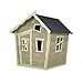 Produktbild EXIT Toys Crooky 100 Holzspielhaus für Draußen - Gartenhaus aus Holz für Kinder mit wasserdichtem Dach - Einfache Montage - 100% FSC Zedernholz - 164x145x171cm - Graubeige