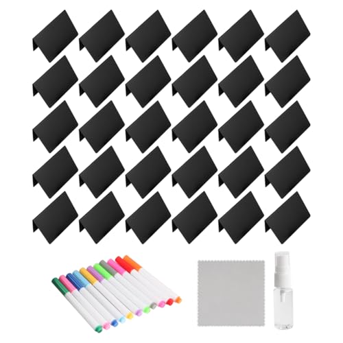 ieron Mini Blackboard Skylt Set Raderbar Display Anslagstavla Prislapp Liten Blackboard Bord Kombination Blackboard Etikett Mat Blackboard Skylt Set