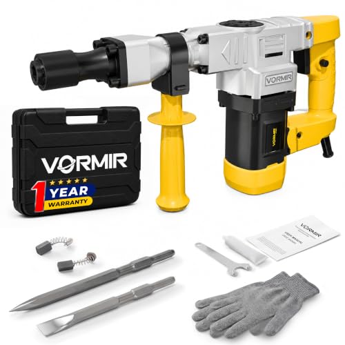 iBELL VORMIR DH10-78 Demolition Hammer – 6Kg, 1150W Copper Armature Motor, 17mm HEX Chuck, 10J Impact Energy, 4100 BPM – Heavy Duty Concrete & Masonry