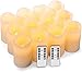 Antizer Flameless Candles 4" 5" 6" Set of 3 with Heavy Drip Modelling Ivory Color Real Wax Pillars Include Realistic Flicker LED Flames and 10-key Remote Control with 24-hour Timer Function