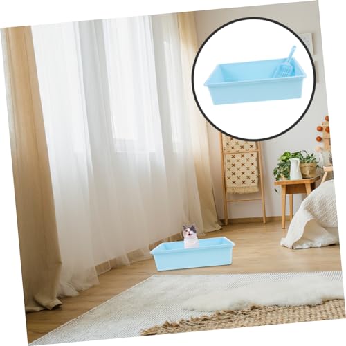 POPETPOP 1 Conjunto De Caixa De Areia Gatos Colher De Areia Gatos Banheiro Animais De Estimação Caix