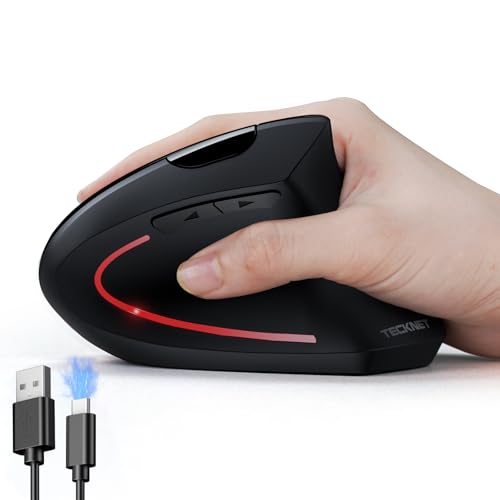 TECKNET Ergonomic Mouse, Rechargeable Vertical...