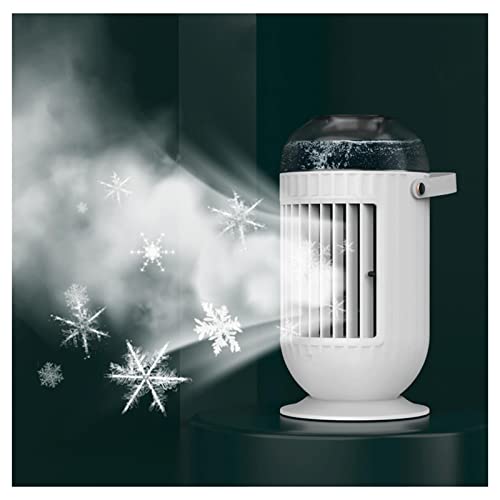 OWLEEN Aire Acondicionado PortáTil Sin Tubo Exterior, 4 en 1 Ventilador De RefrigeracióN | AC Portatil con Tanque de Agua de 400ml, 2 Modos 3 velocidades para Dormitorio