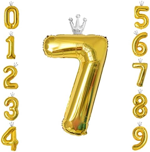ASMFUOY 40 Inches Number Foil Balloon Jumbo Digital Helium Balloons for Boy Girl Kids Birthday Party Wedding Ceremony Decorations(1, Silver)