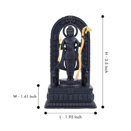 Image of Artarium Shri RamJi Murti Ayodhya Ram Lalla Statue Ram Lalla Idol for Car Dashboard Home Decor Living Room Showpiece