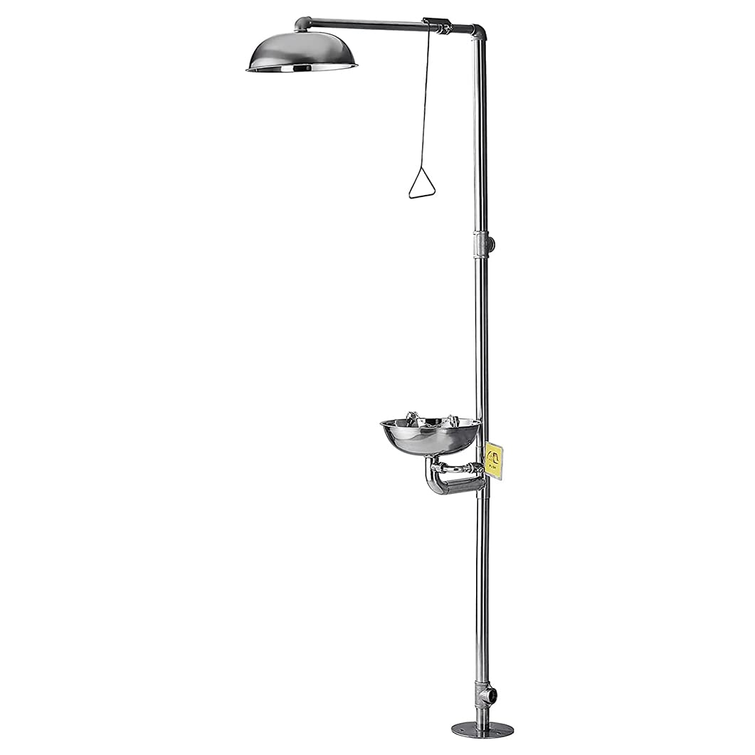 Buy Emergency Eyewash Station 2 in 1 Combination Coated Sprayed Shower