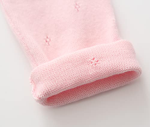 Baby Girls Cardigan Sweater Bolero Shrugs Toddler Kids Knitted Long Sleeve Button Closure Cropped Dress Up Jacket Tops Pink #TOP5