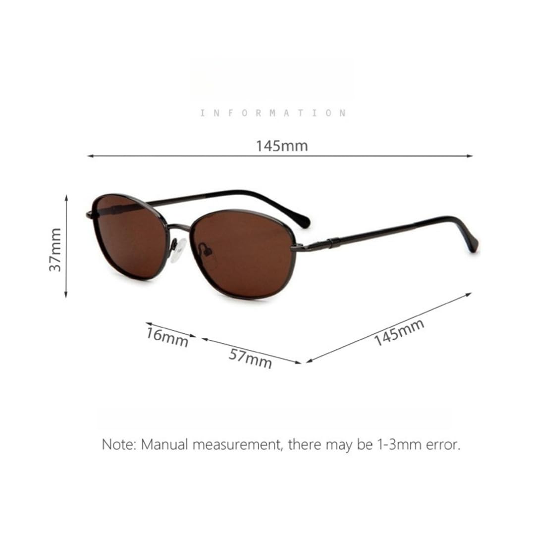 Gafas de sol elípticas de metal con protección UV para conducción al aire libre
