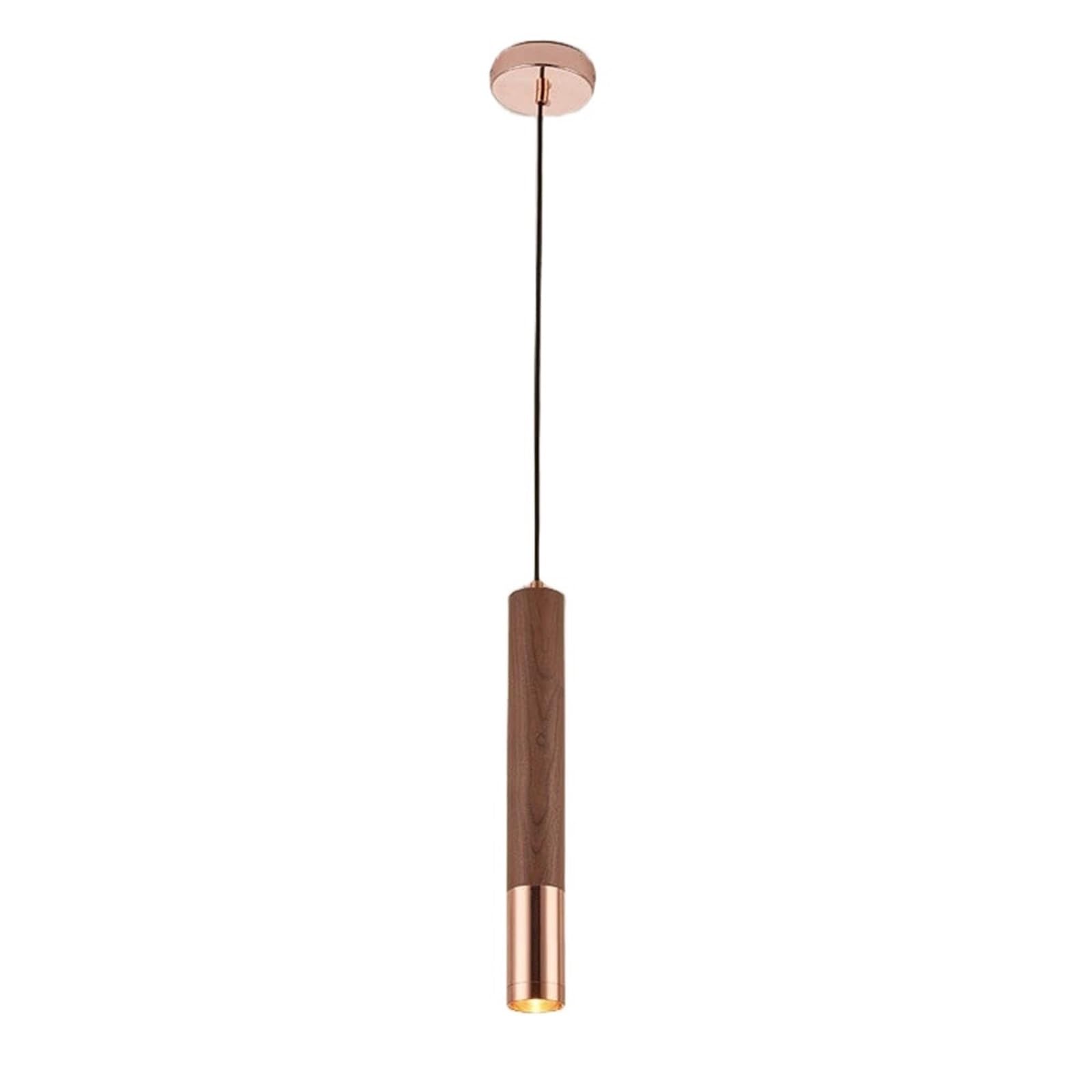 Lustre moderne en noyer avec hauteur réglable pour votre chambre