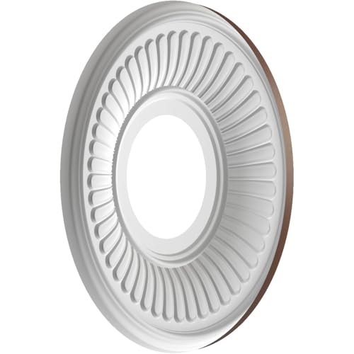 Image of Ekena Millwork CMP10BEDRU Berkshire Thermoformed PVC Ceiling Medallion (Fits Canopies up to 4 1 /2 inch), 10 inchOD x 3 1 /2 inchID x 3 /4 inchP, Universal Aged Metallic Rust
