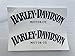 Emblema con logotipo de Harley Davidson, par de frases de Motor Co. Pegatinas para depósito. Color: negro.