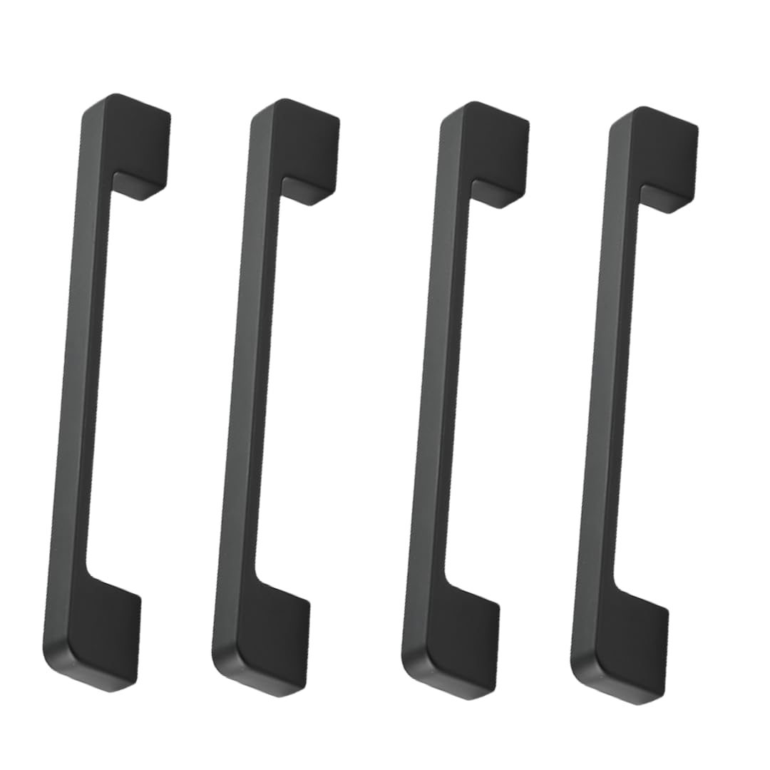 NLQCSXWEP Zinc Alloy Cabinet Bow Handle, Zinc Alloy Furniture Handles Pack of 4 Multiple Finishes 96-320mm(160mm Matt Black)