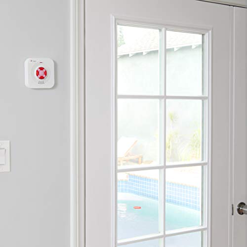Lifebuoy Pool Alarm System - Pool Motion Sensor with Advanced Algorithm - Smart Pool Alarm That is Application Controlled. Powerful Sirens Blare at Poolside and Indoors.