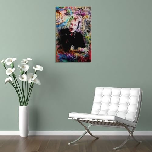 Impression sur toile colorée Johnny Hallyday pour salon pop art SECOLI - 5